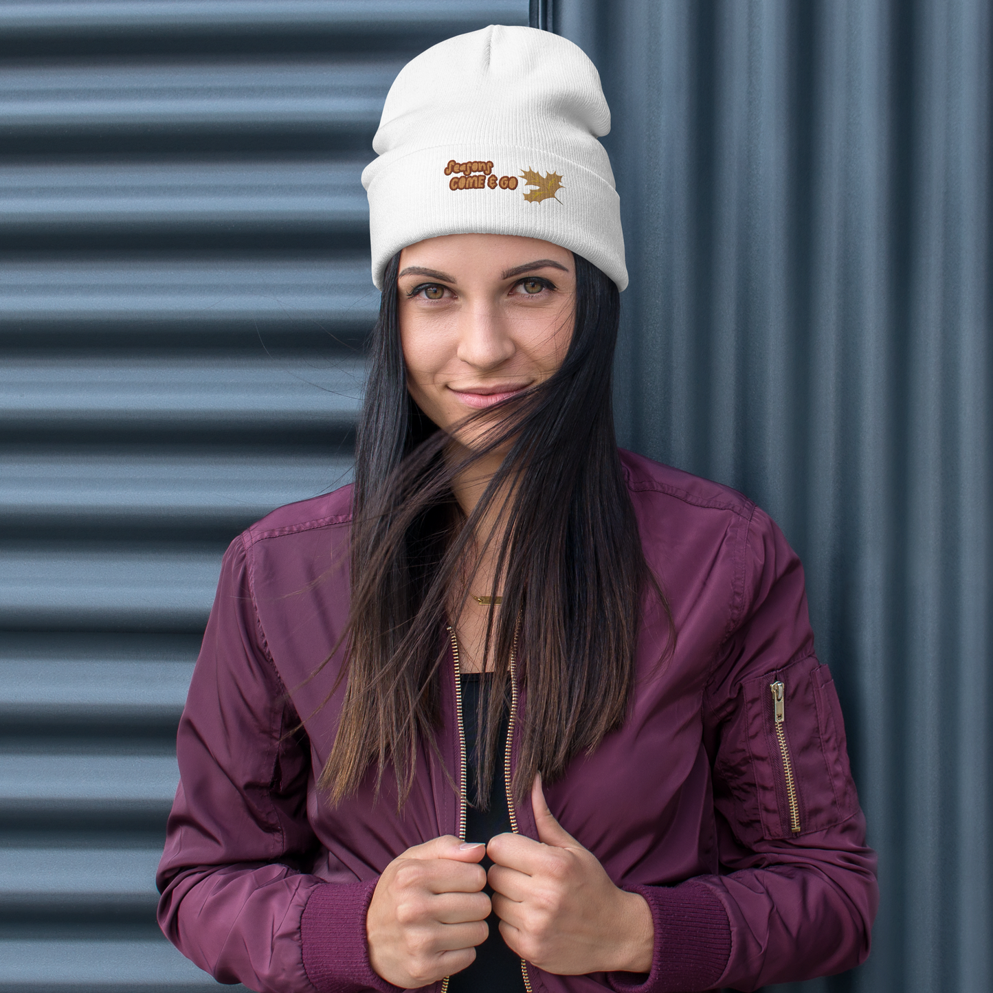 Outdoor Beanie Embroidered Winter Hat Hiking Gift Camping Beanie Nature Lover Gift Cozy Fall Hat Adventure Outdoor Accessory Birthday