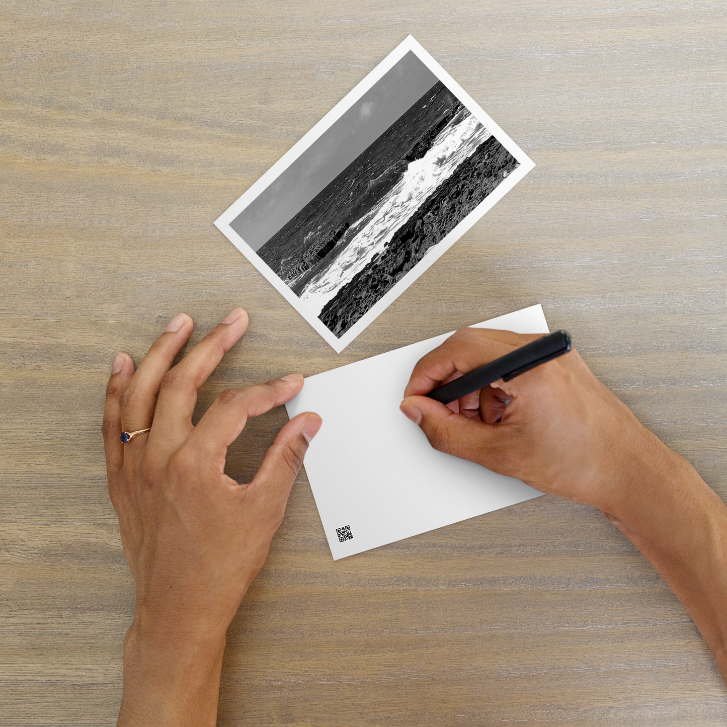 Black and White Standard Postcard Mailing Cards to Send