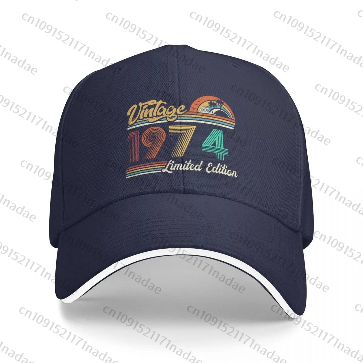 Vintage 1974 Birthday Baseball Caps Hip Hop Sandwich Cap Men Women Adjustable Outdoor Sport Hats