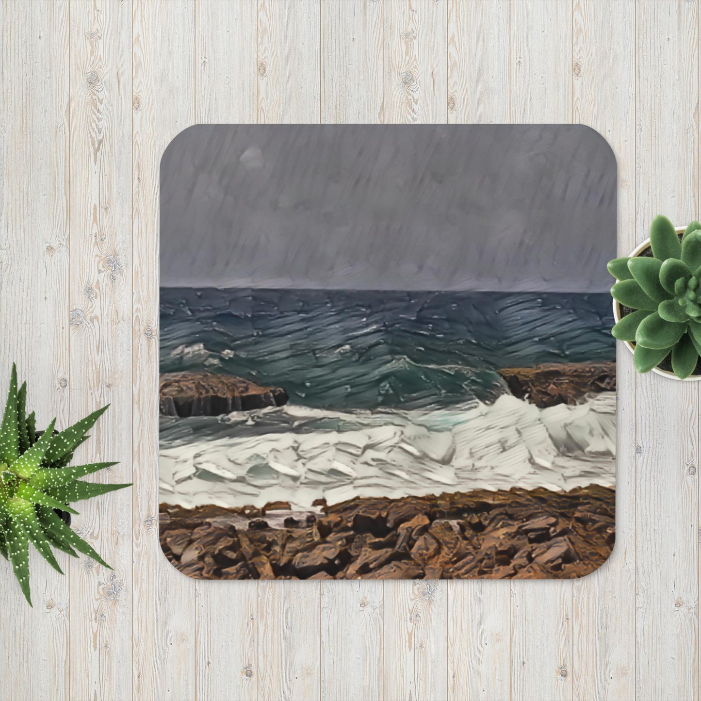WAVES OF THE CURACAO Cork-back coaster
