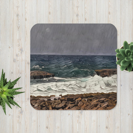 WAVES OF THE CURACAO Cork-back coaster