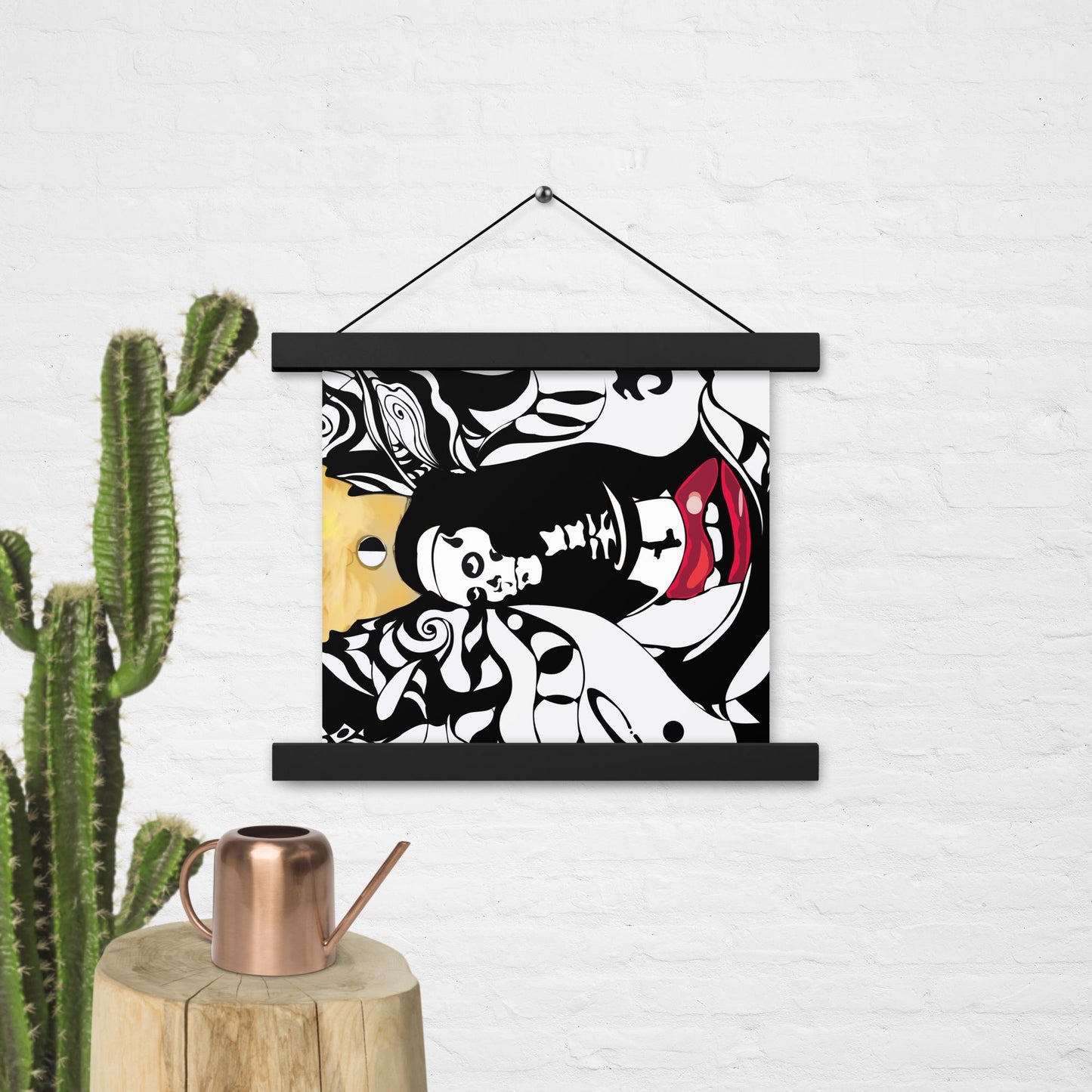 Poster with hangers