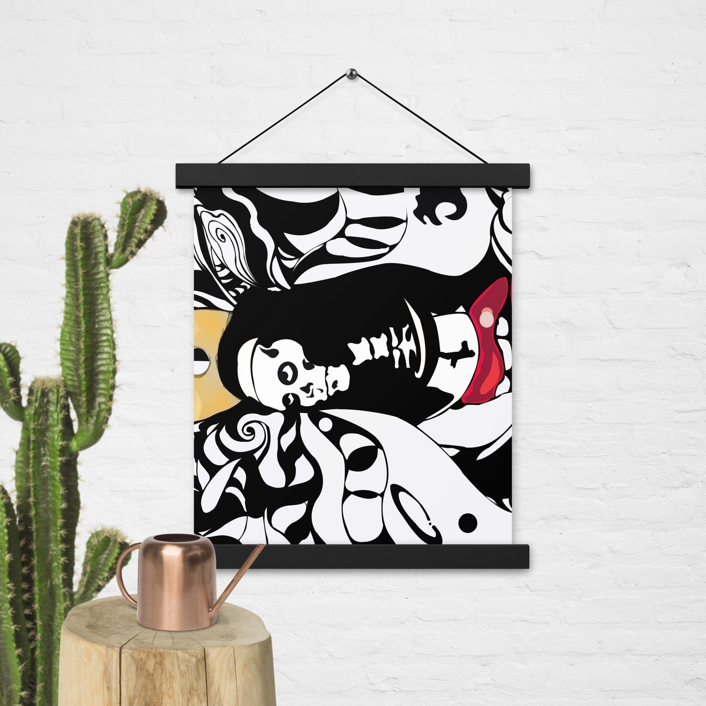 Poster with hangers