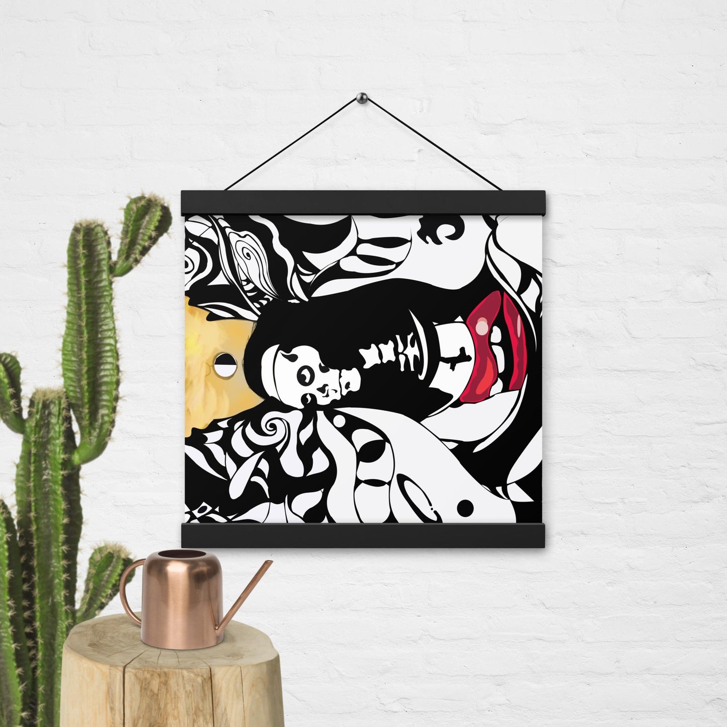 Poster with hangers