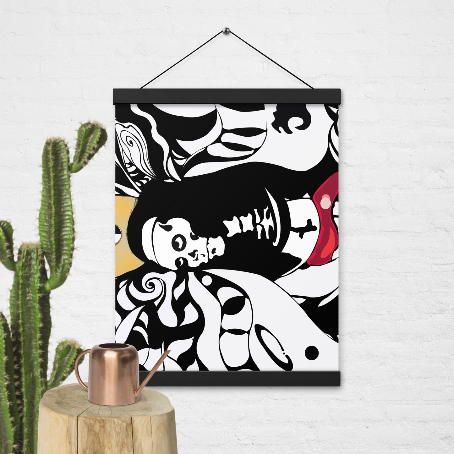 Poster with hangers