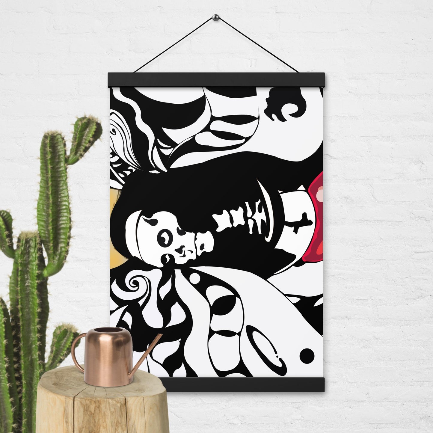 Poster with hangers