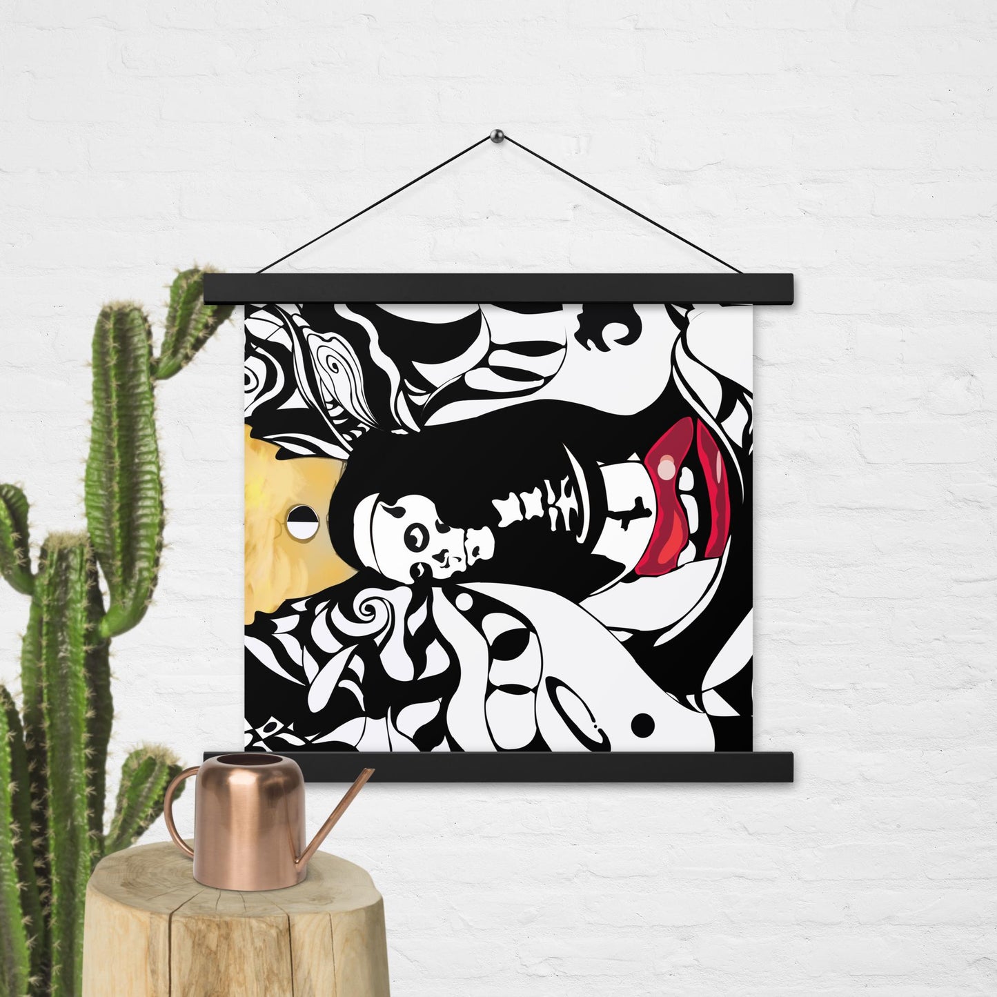 Poster with hangers