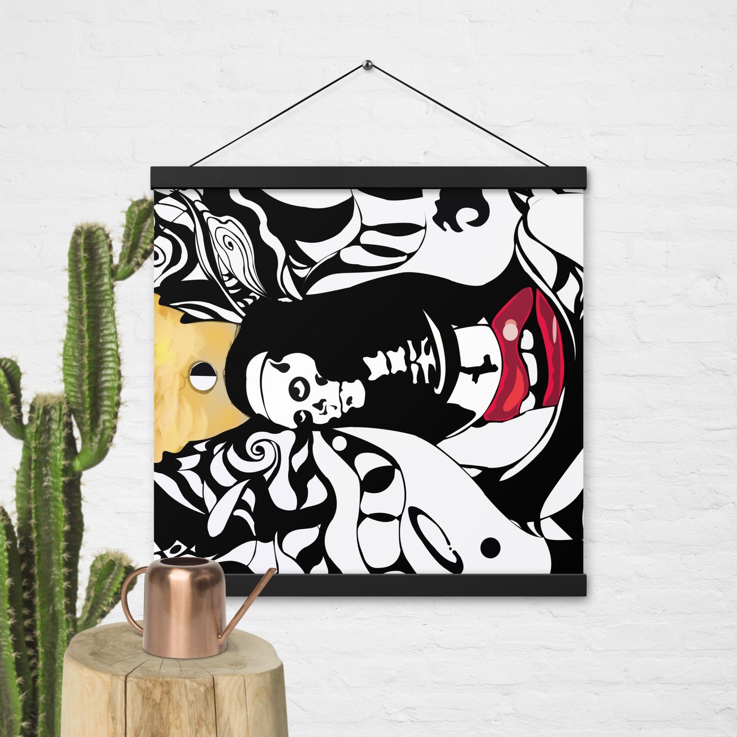 Poster with hangers