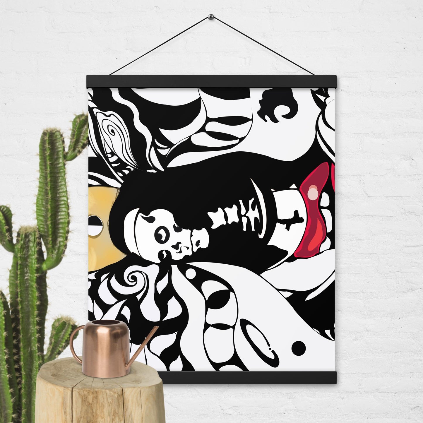 Poster with hangers