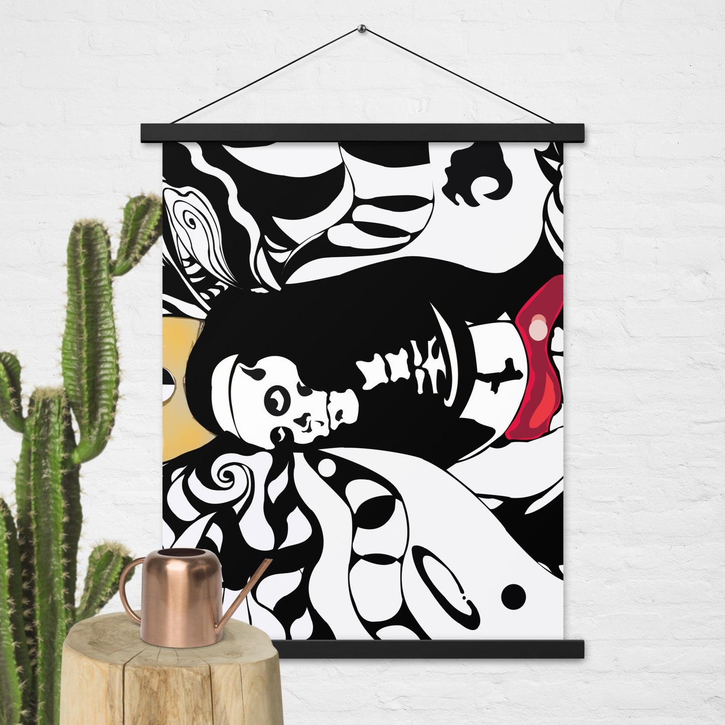 Poster with hangers