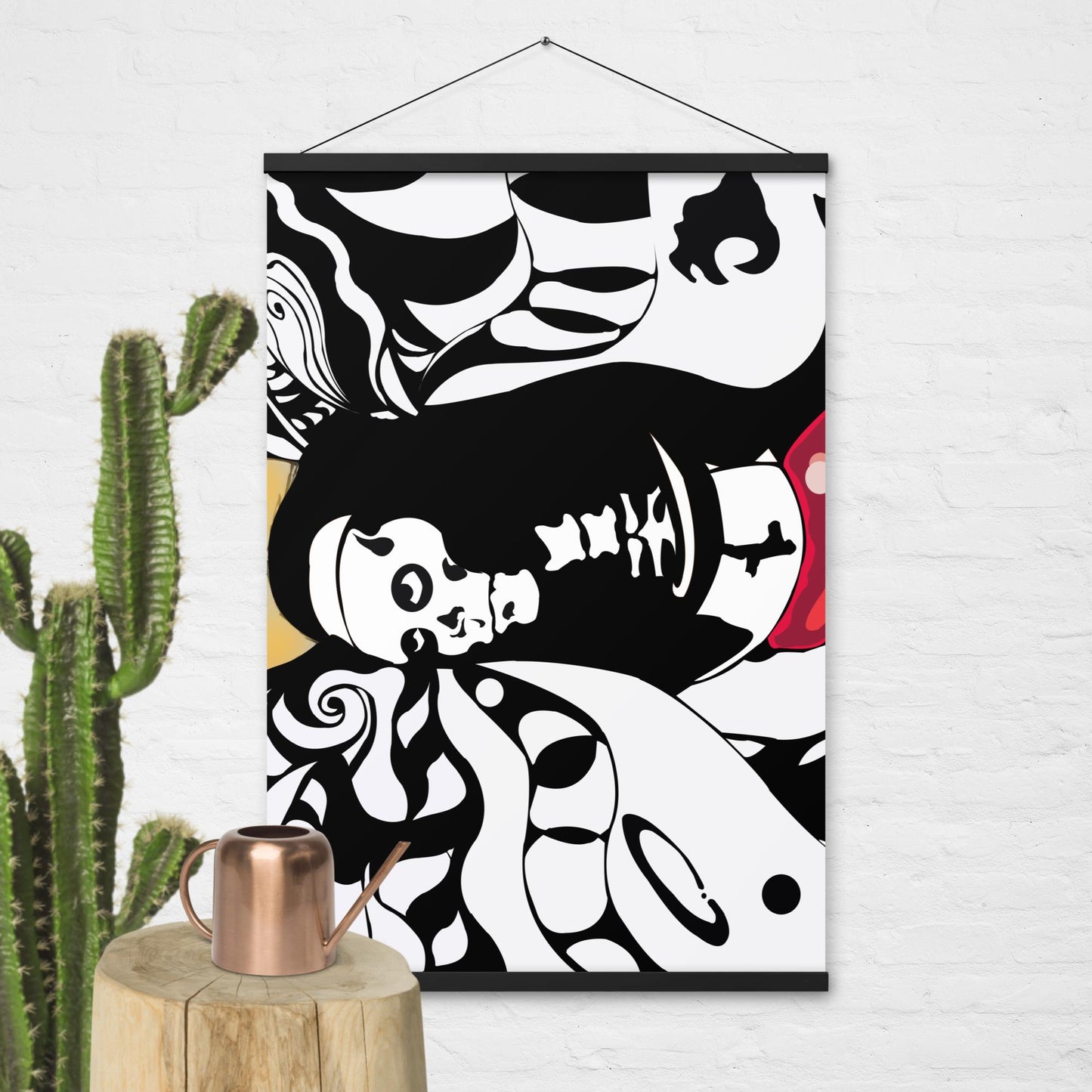 Poster with hangers