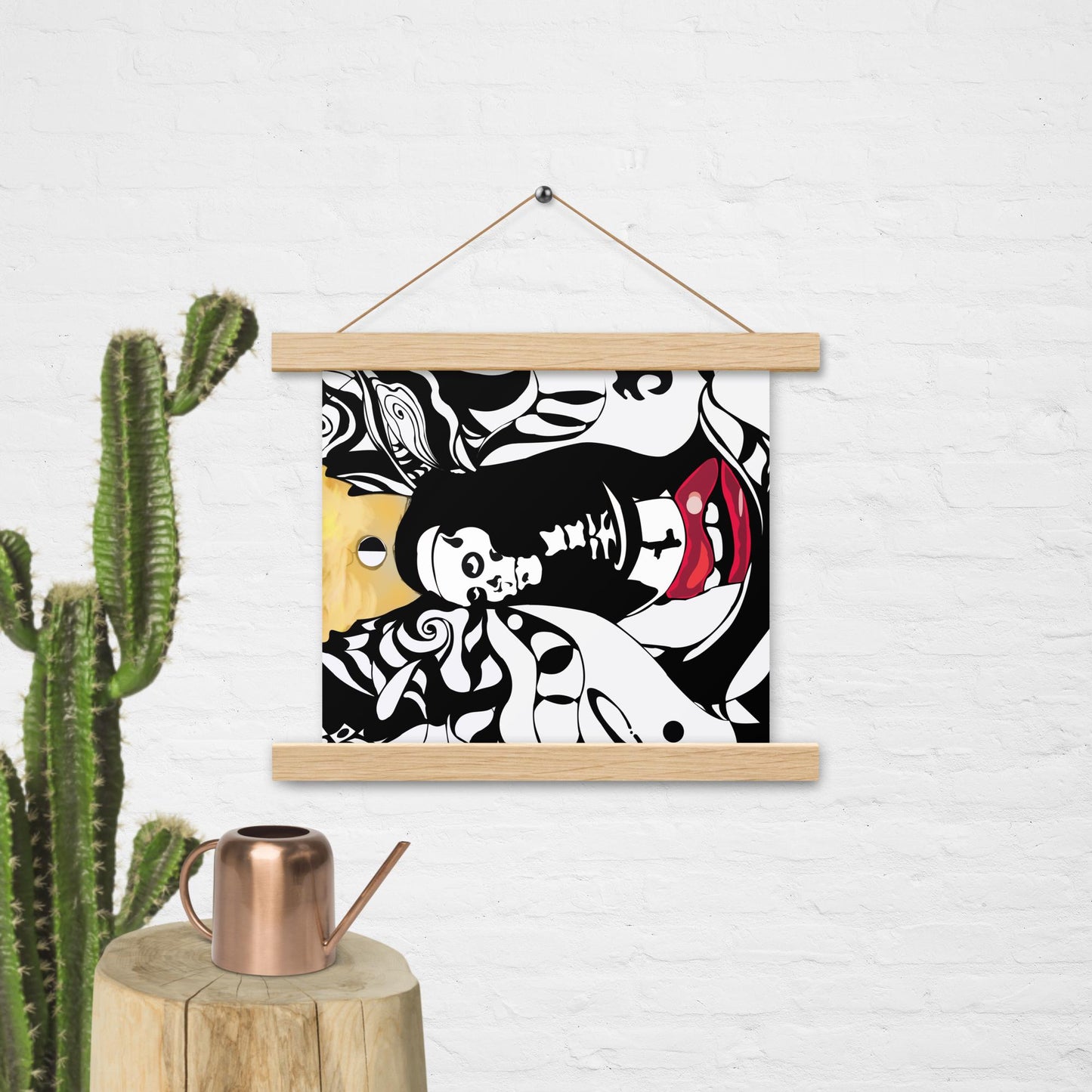 Poster with hangers