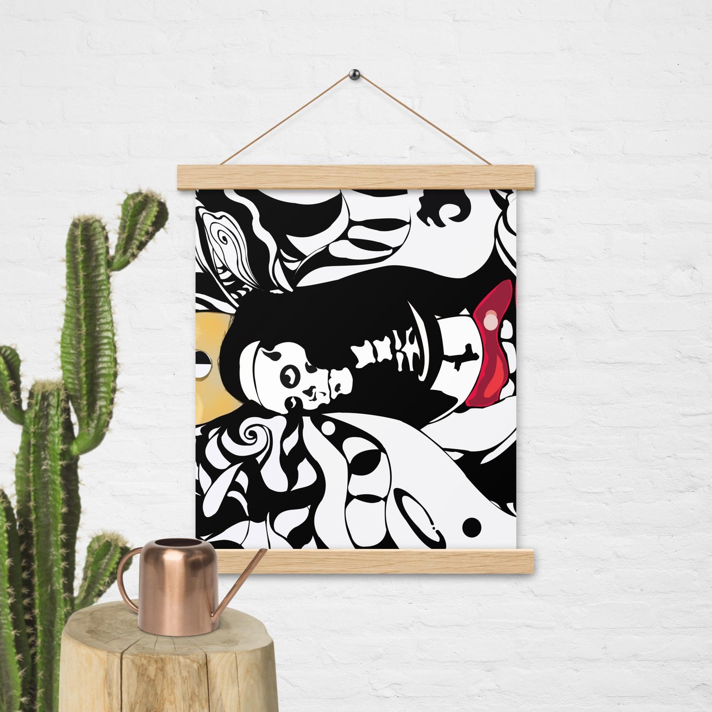 Poster with hangers