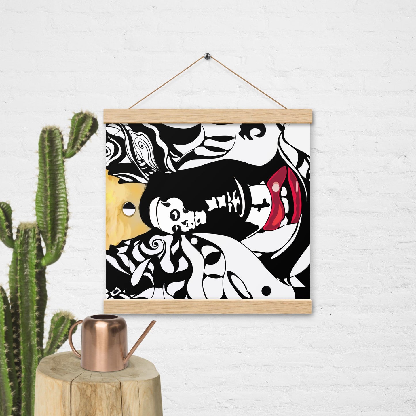 Poster with hangers