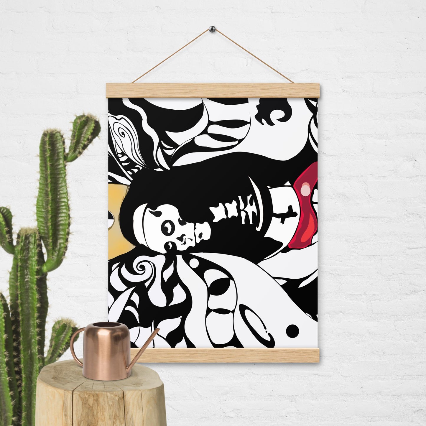 Poster with hangers