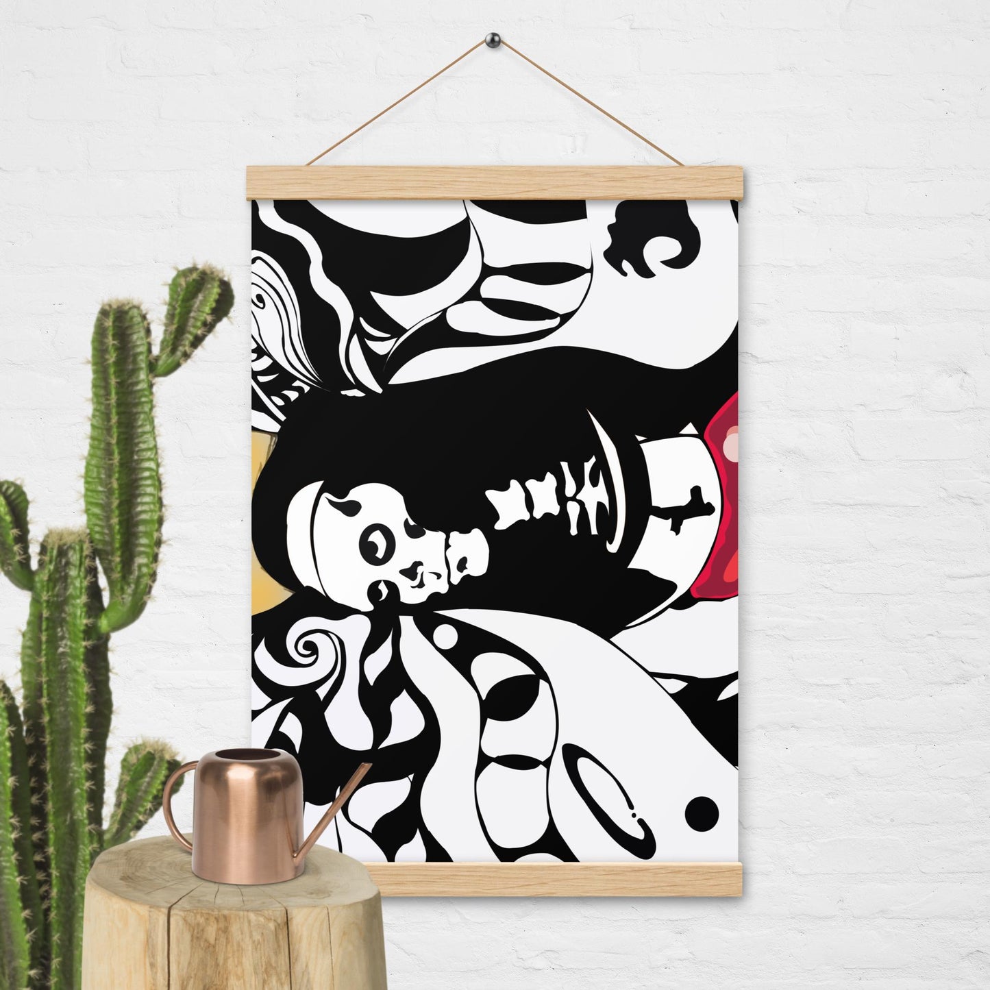 Poster with hangers
