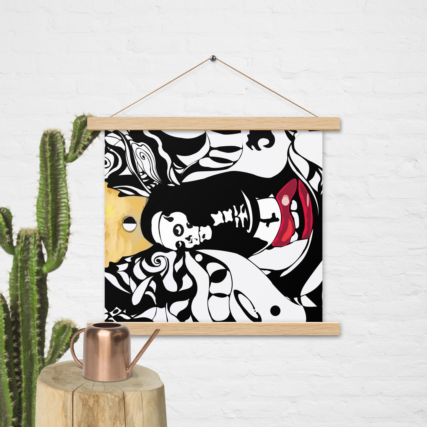 Poster with hangers