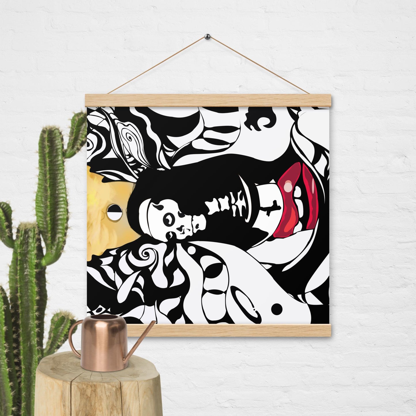 Poster with hangers