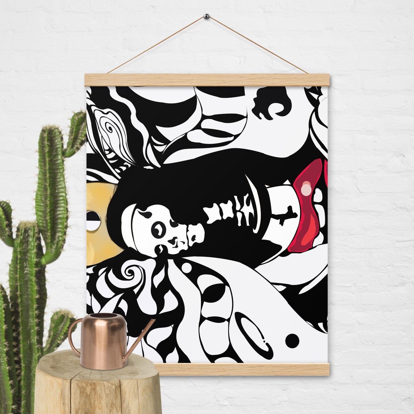 Poster with hangers