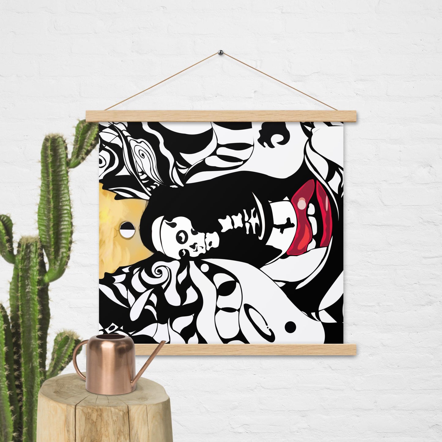 Poster with hangers