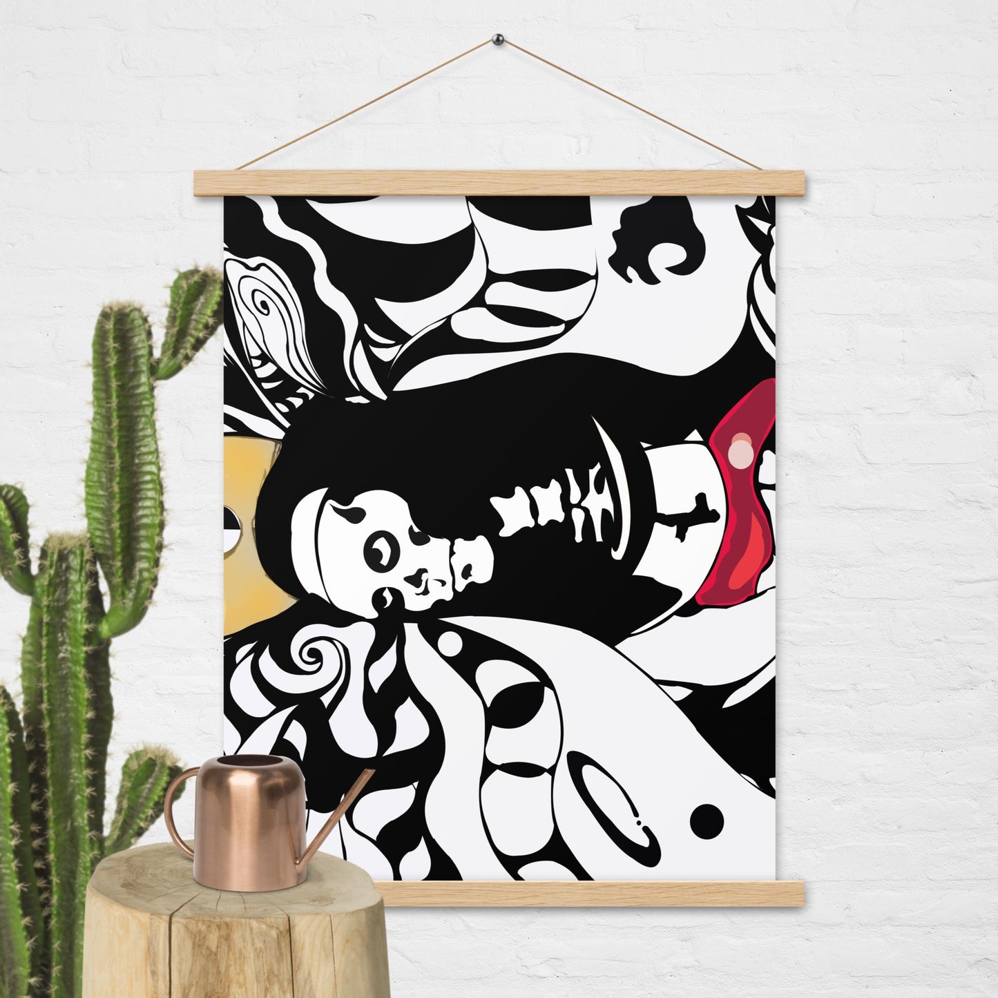 Poster with hangers