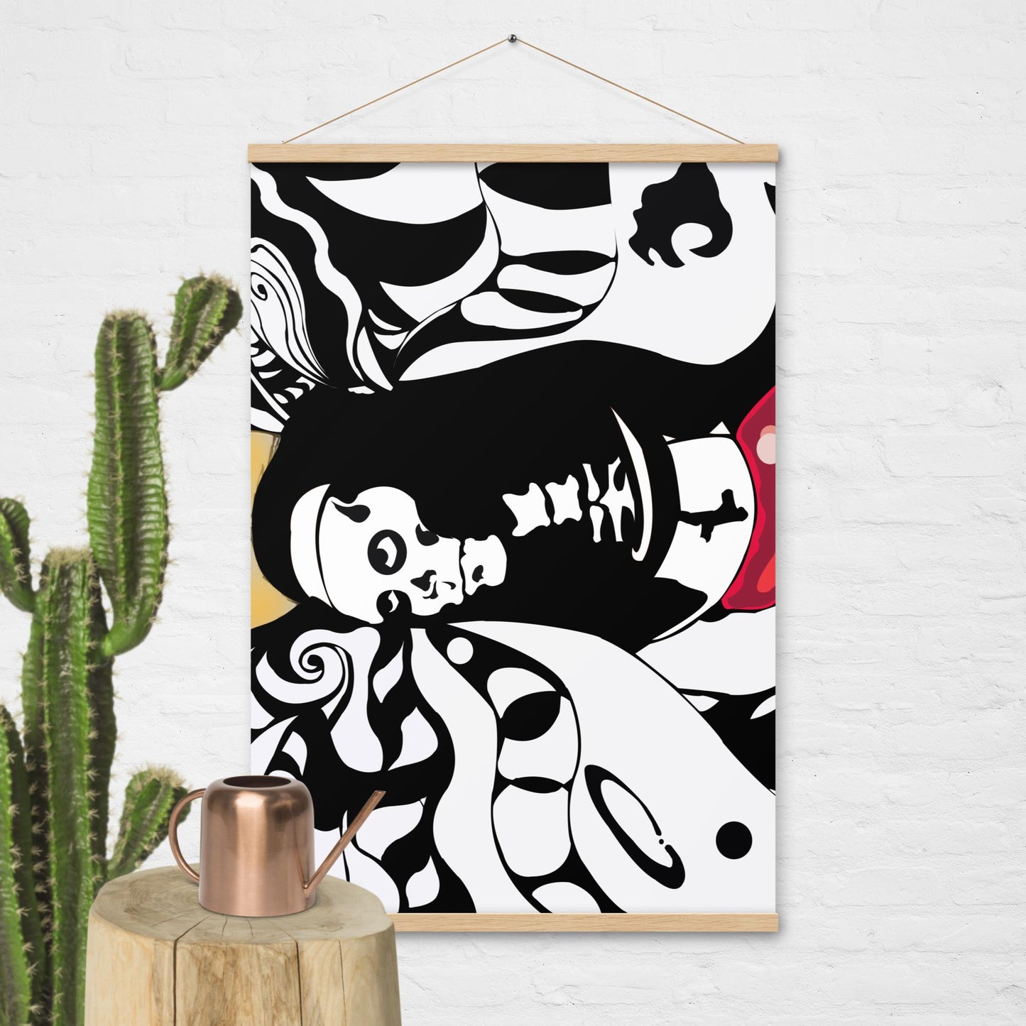 Poster with hangers