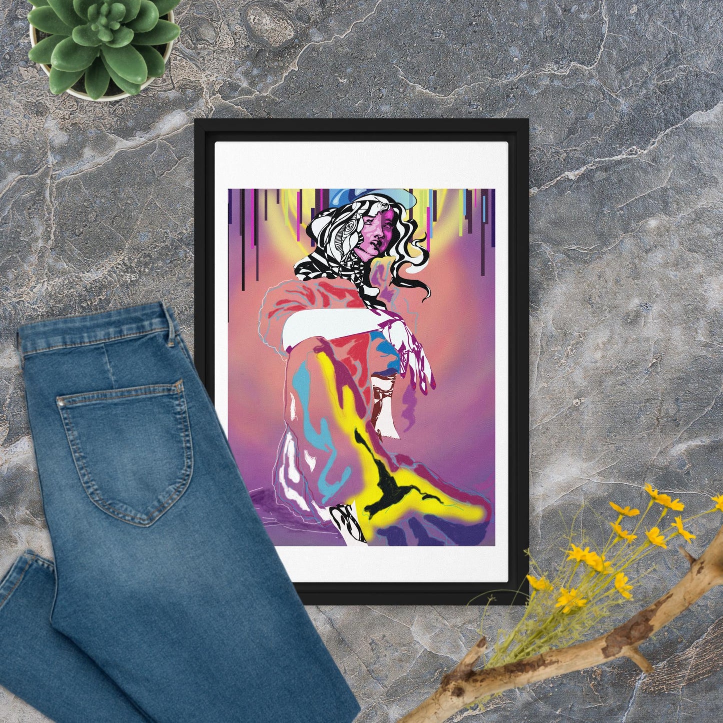 The Woman, Framed canvas