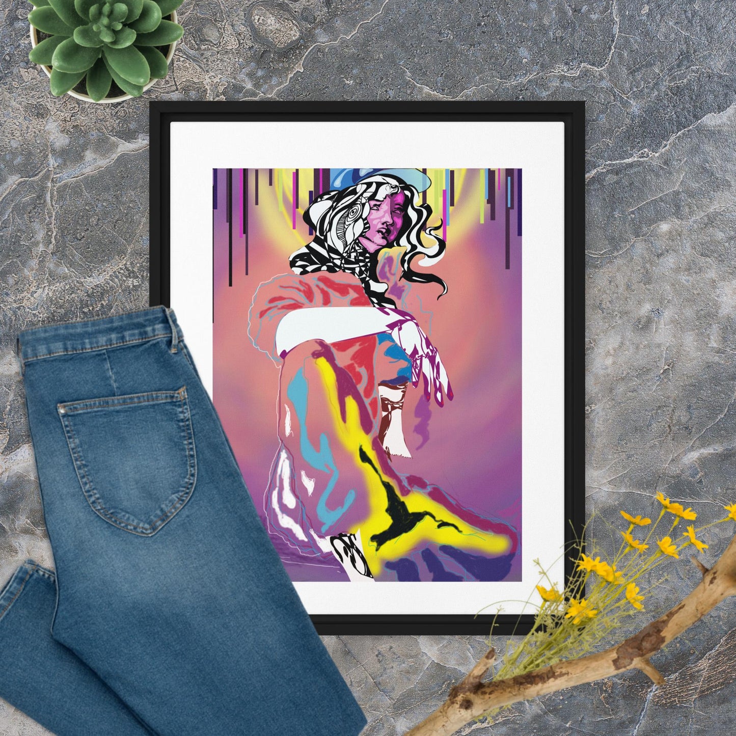 The Woman, Framed canvas