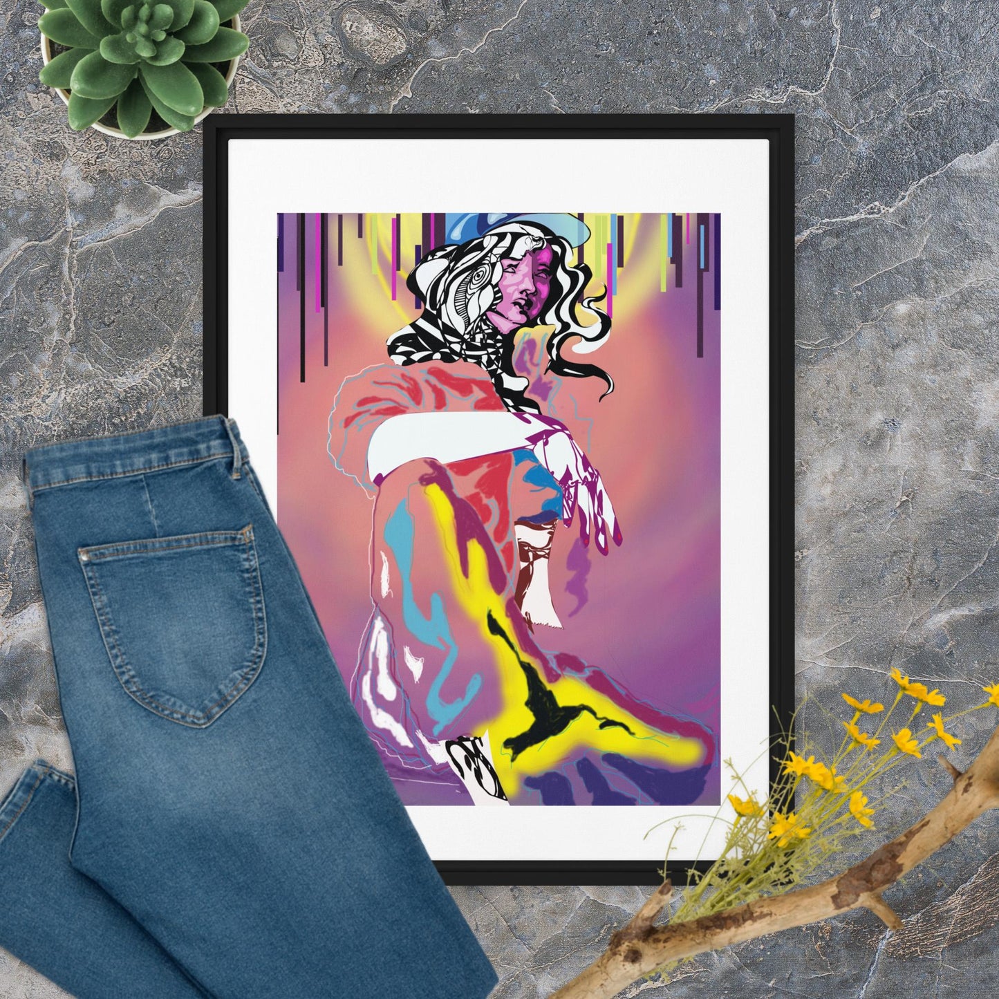The Woman, Framed canvas