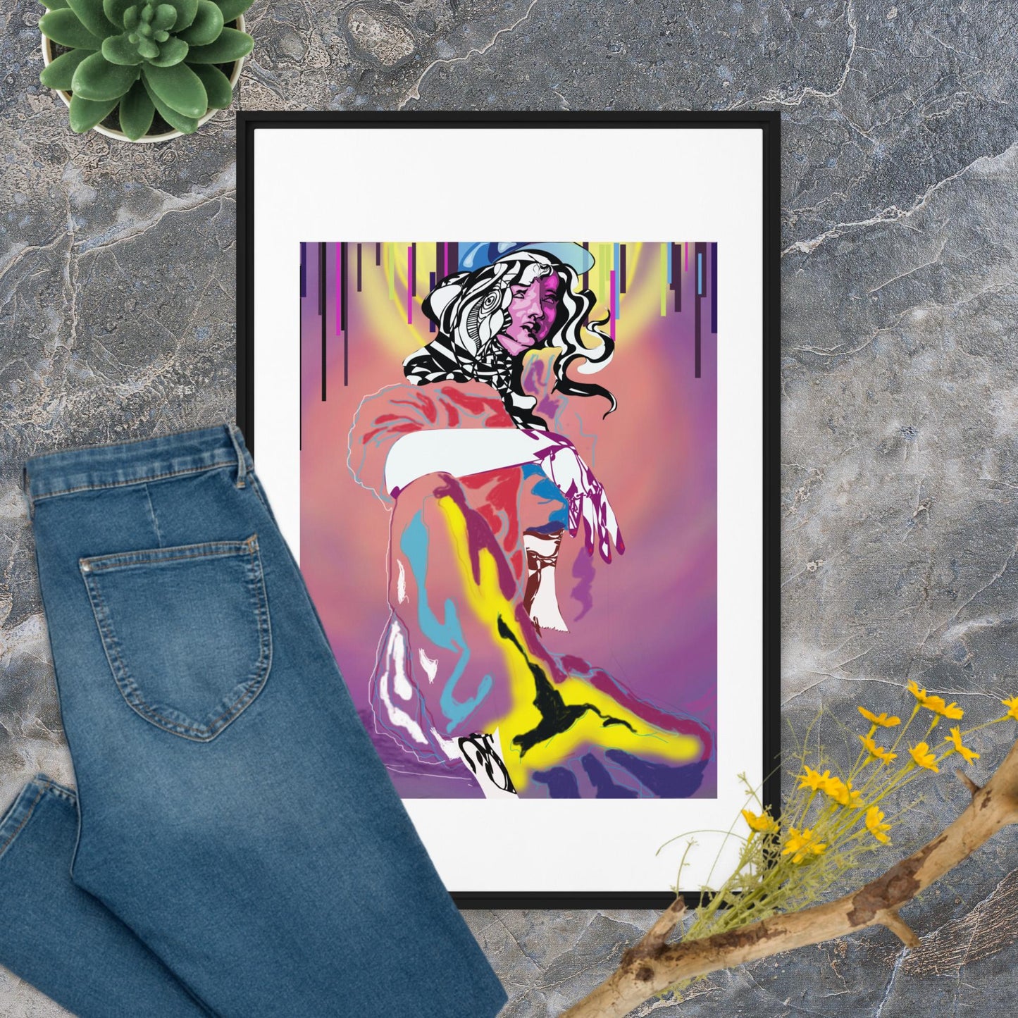 The Woman, Framed canvas