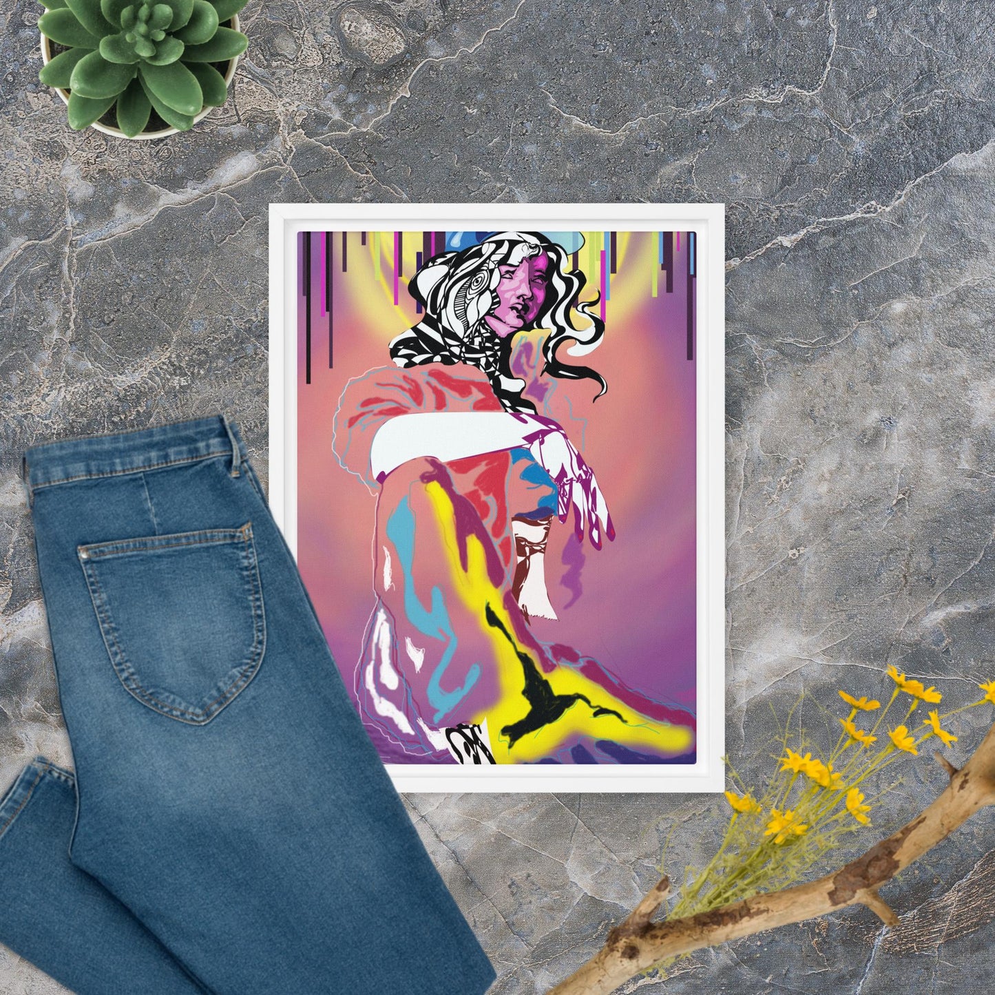 The Woman, Framed canvas