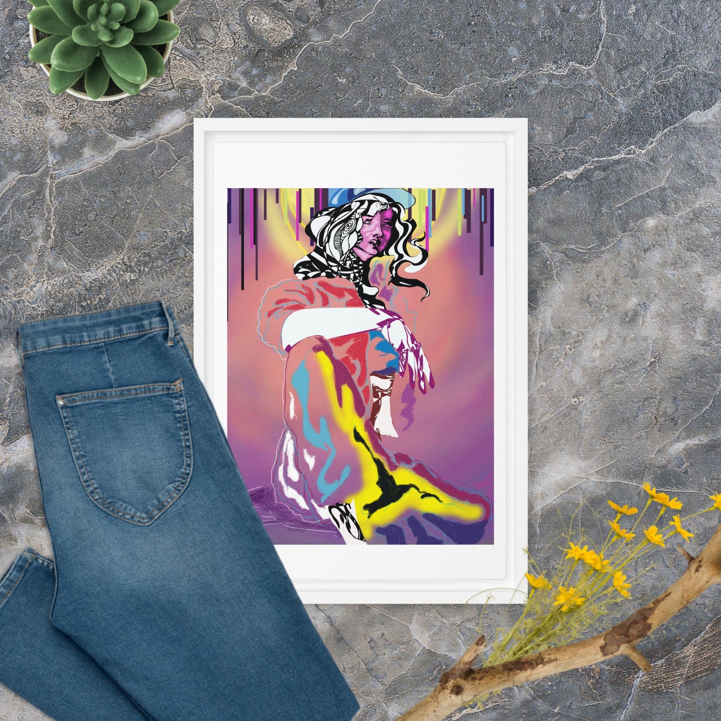 The Woman, Framed canvas