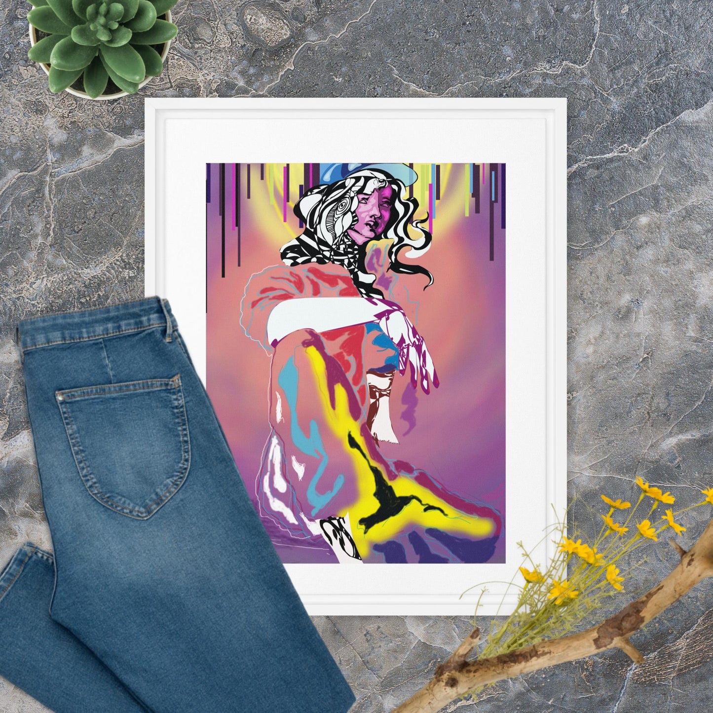 The Woman, Framed canvas