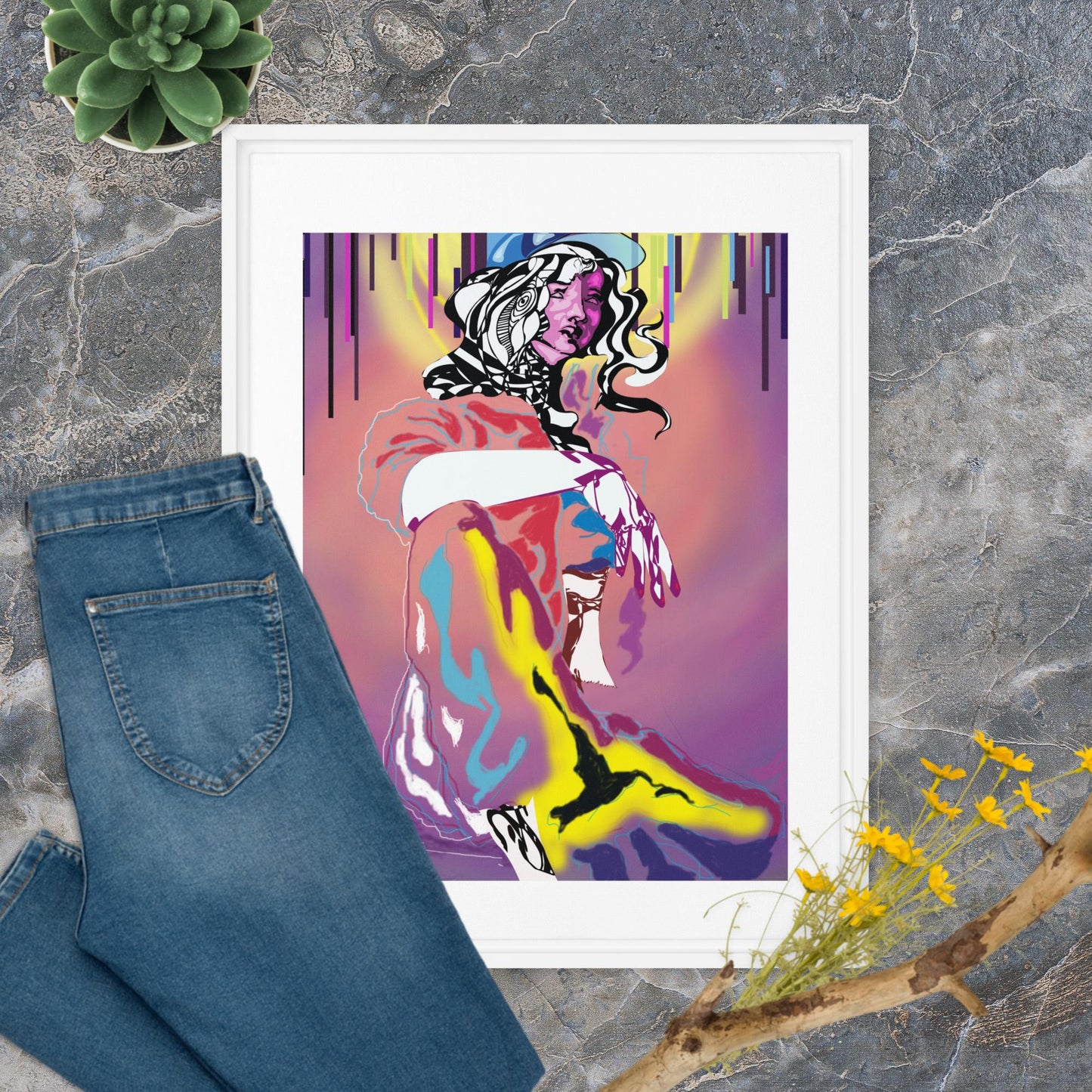 The Woman, Framed canvas