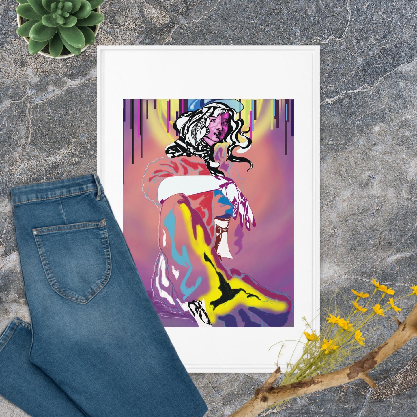 The Woman, Framed canvas