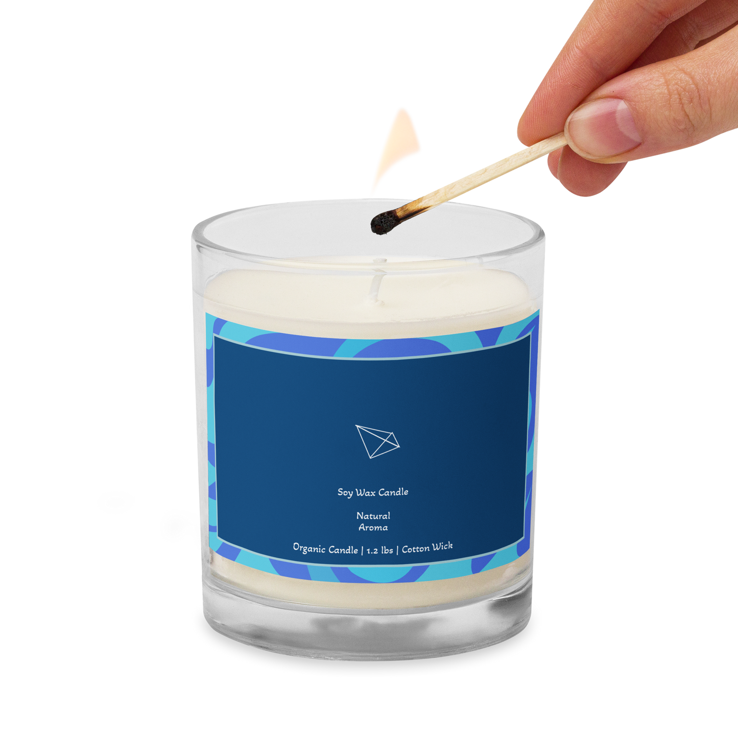 Natural Aroma, Glass jar soy wax candle, Home Decor,