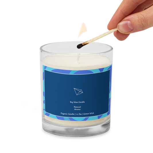 Natural Aroma, Glass jar soy wax candle, Home Decor,