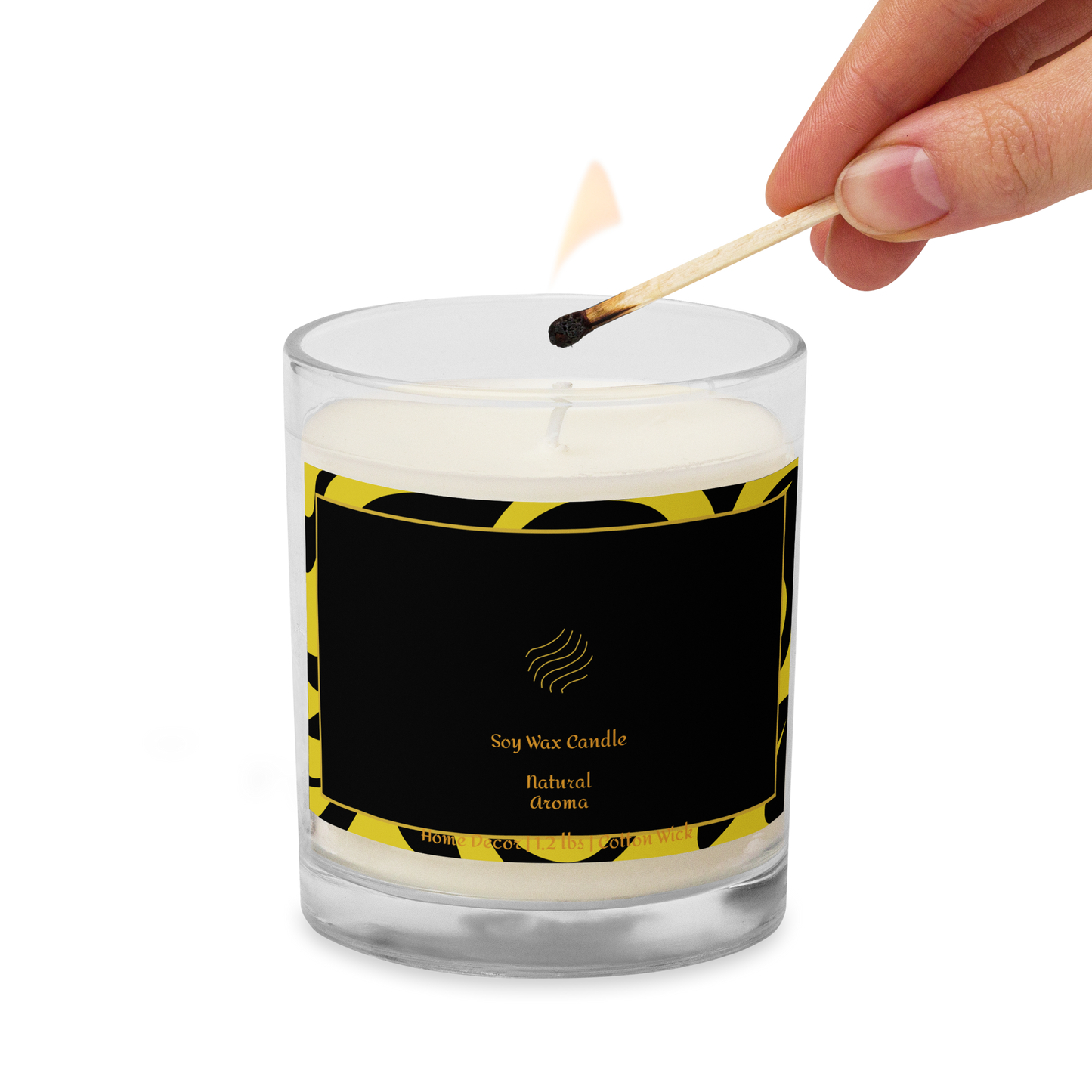 Natural Aroma, Glass jar soy wax candle, Home Decor, Decoration