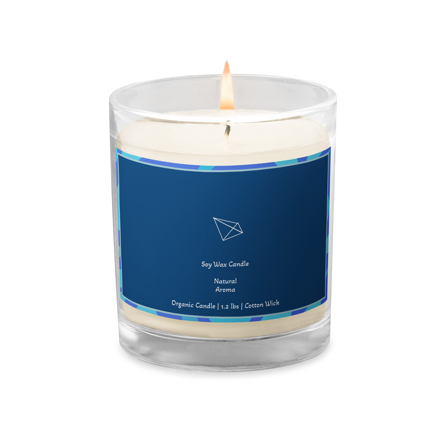 Natural Aroma, Glass jar soy wax candle, Home Decor,