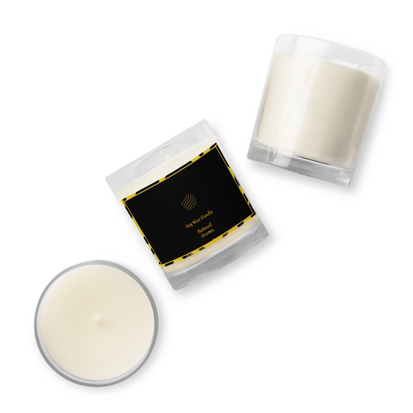 Natural Aroma, Glass jar soy wax candle, Home Decor, Decoration