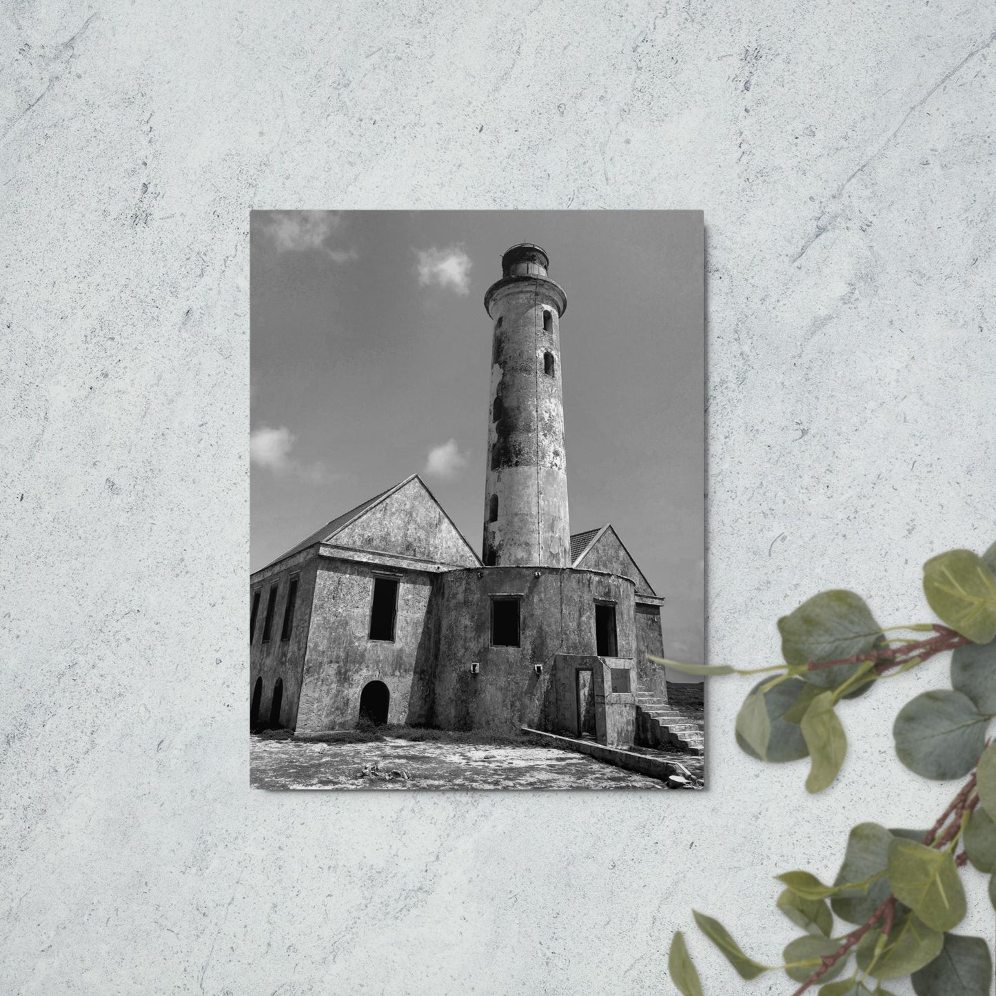 LIGHTHOUSE, BLACK AND WHITE, Metal prints
