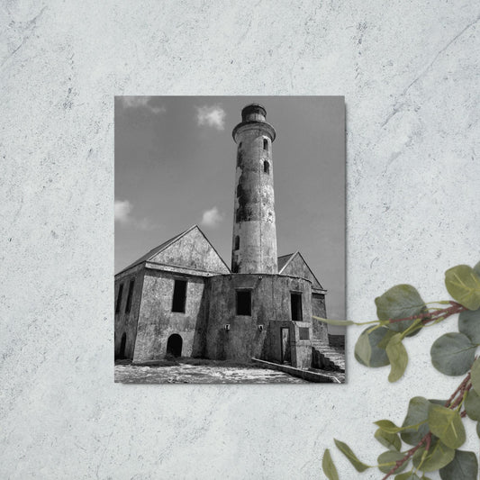 LIGHTHOUSE, BLACK AND WHITE, Metal prints