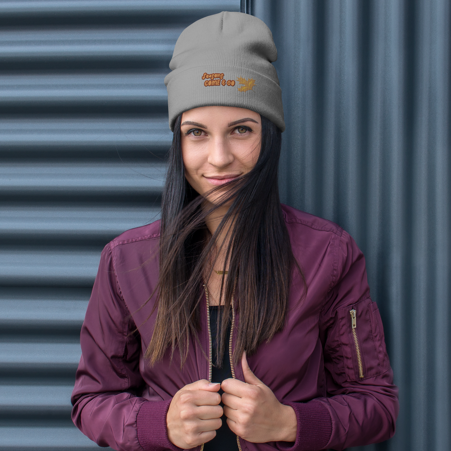 Outdoor Beanie Embroidered Winter Hat Hiking Gift Camping Beanie Nature Lover Gift Cozy Fall Hat Adventure Outdoor Accessory Birthday