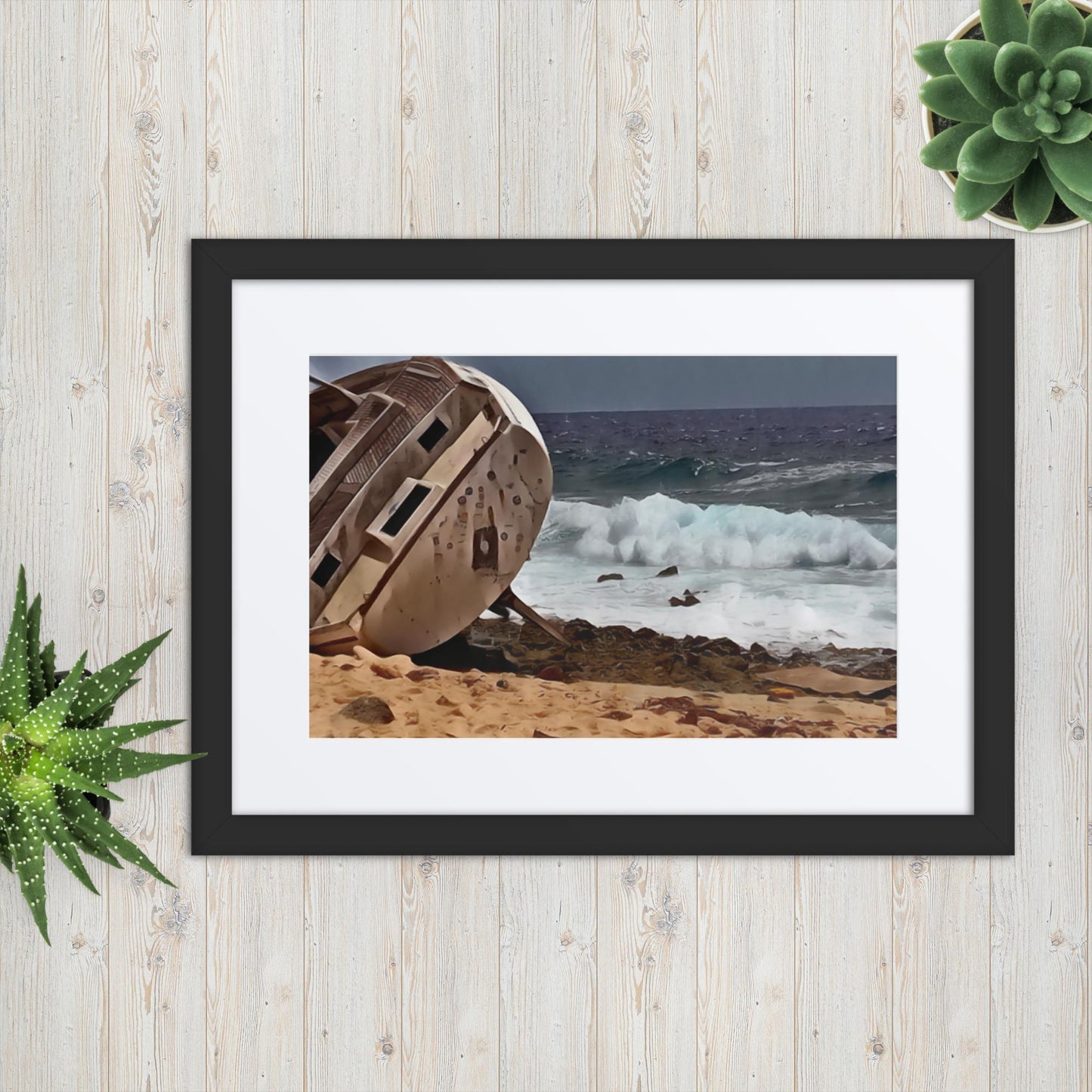 Ship-Wreck Painting, Framed poster