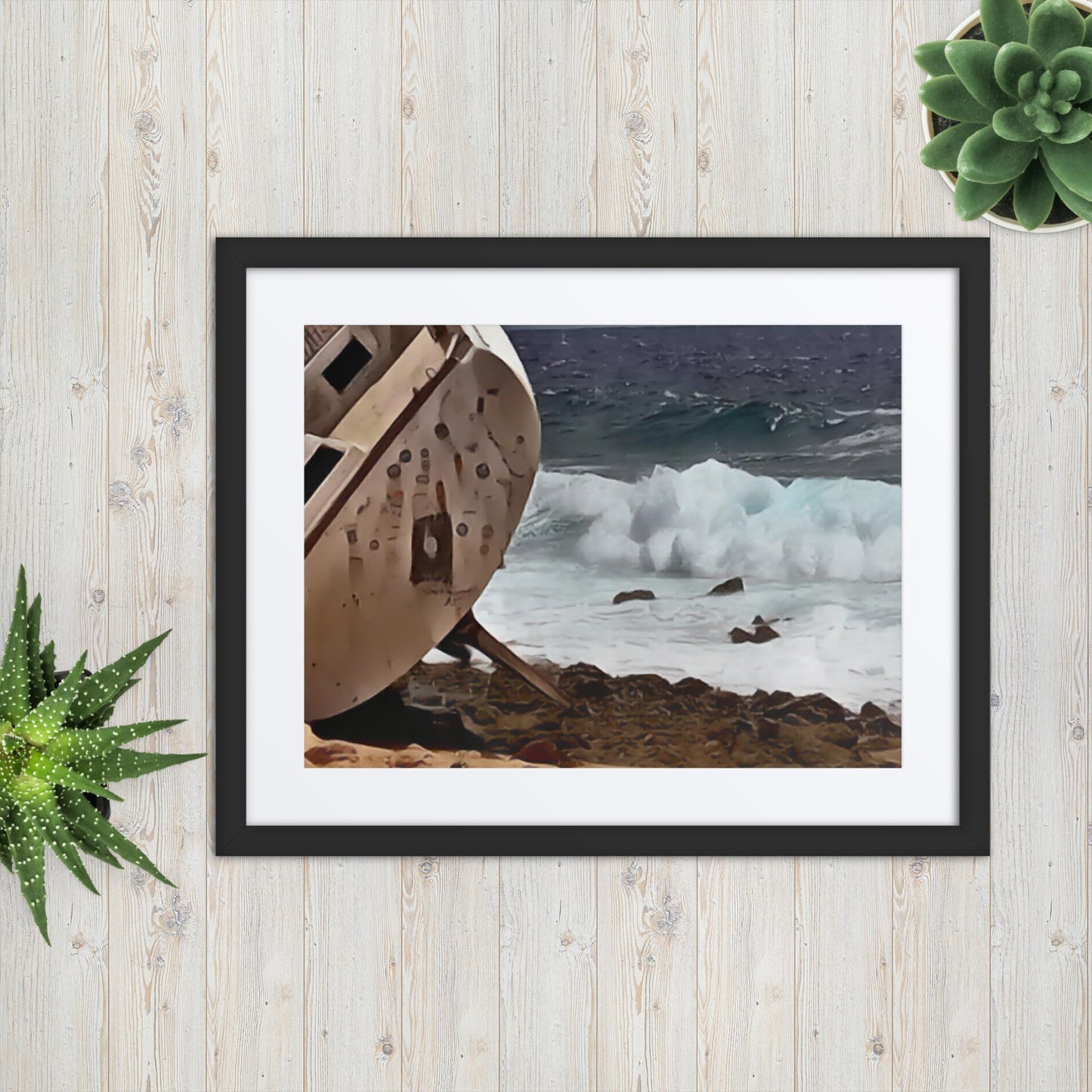 Ship-Wreck Painting, Framed poster