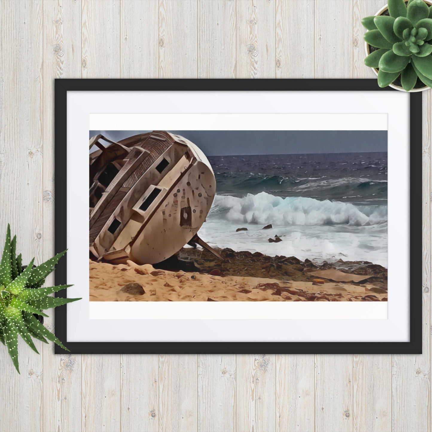Ship-Wreck Painting, Framed poster