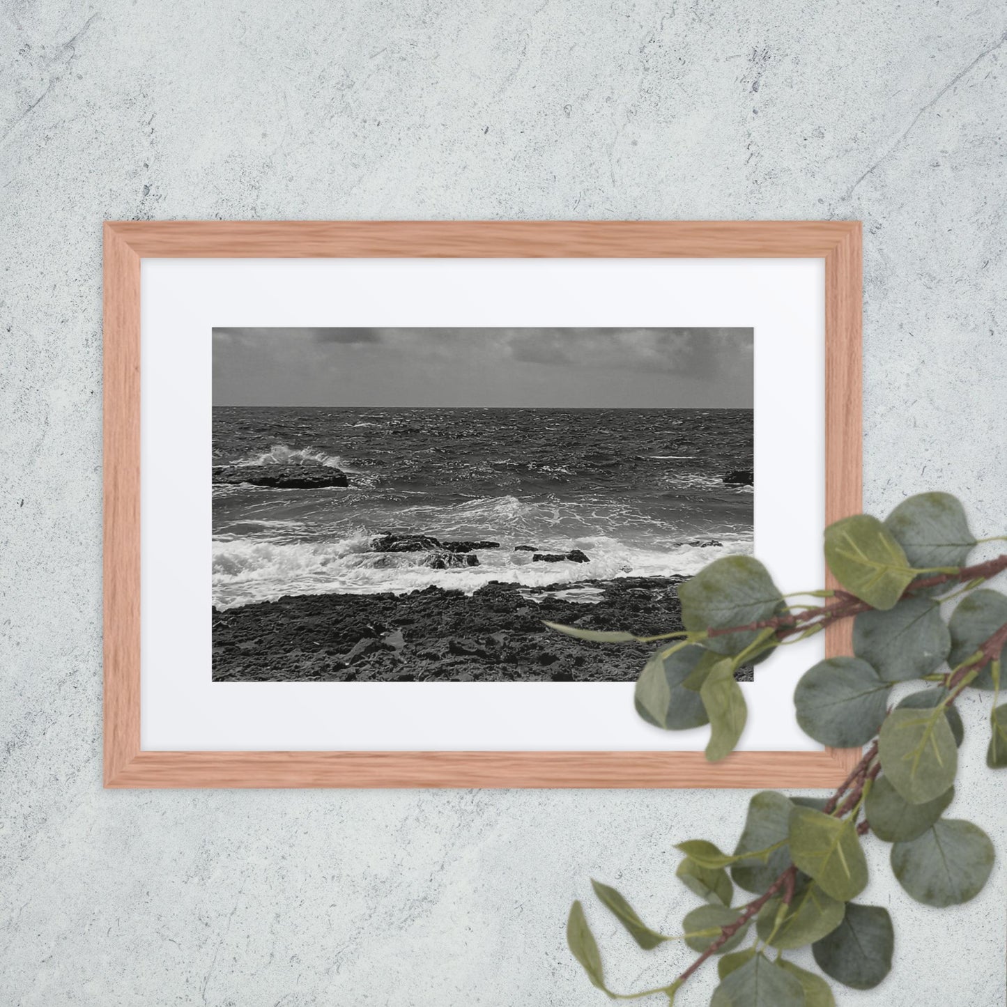 BLACK AND WHITE, COAST, Framed poster
