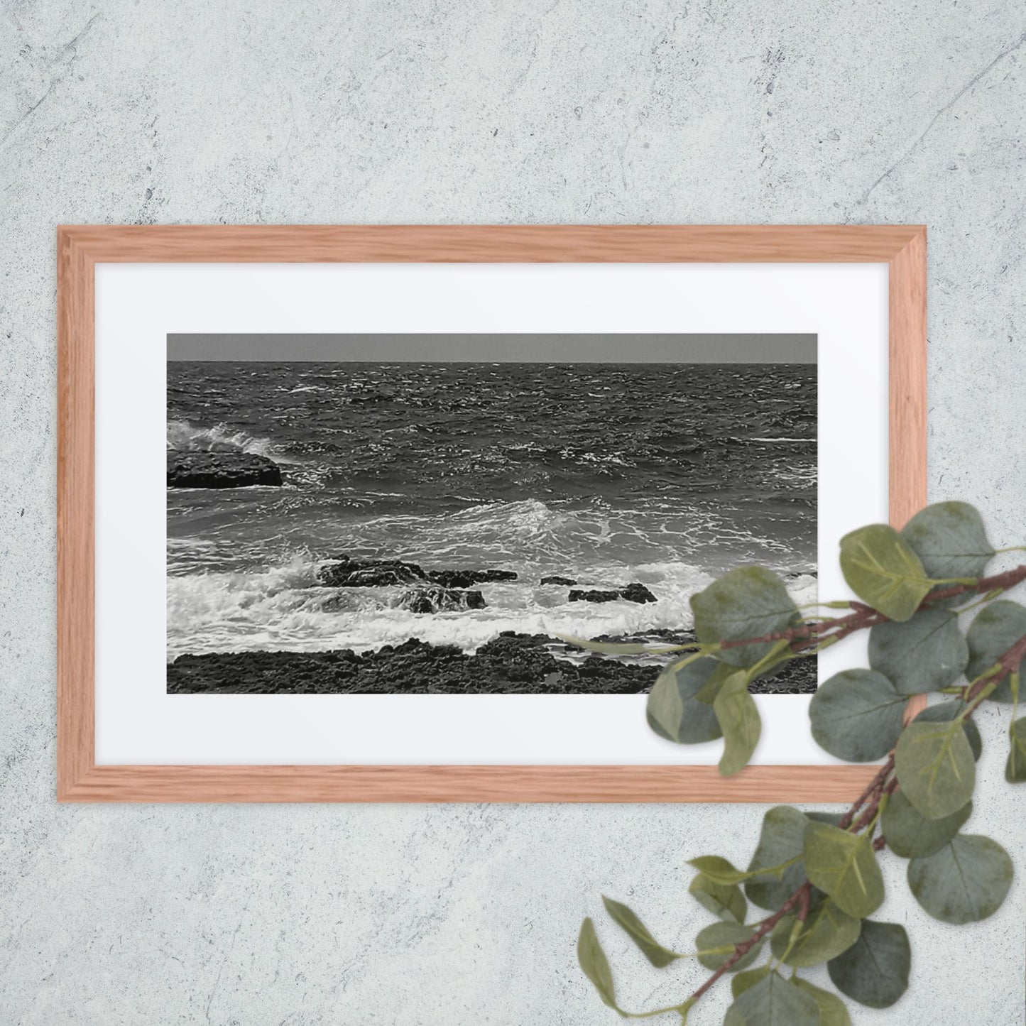 BLACK AND WHITE, COAST, Framed poster