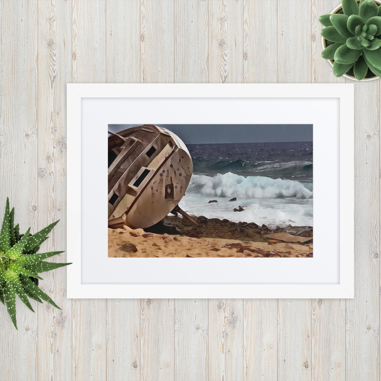 Ship-Wreck Painting, Framed poster