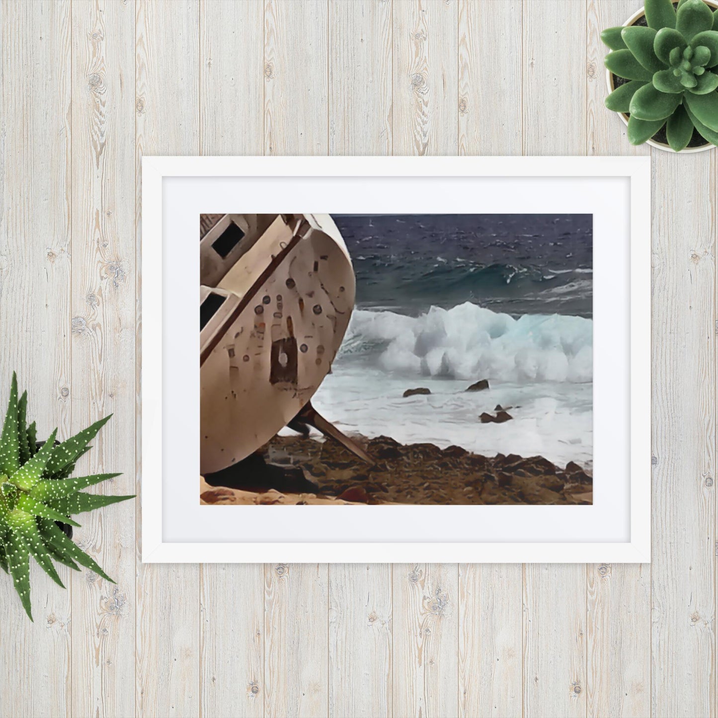 Ship-Wreck Painting, Framed poster